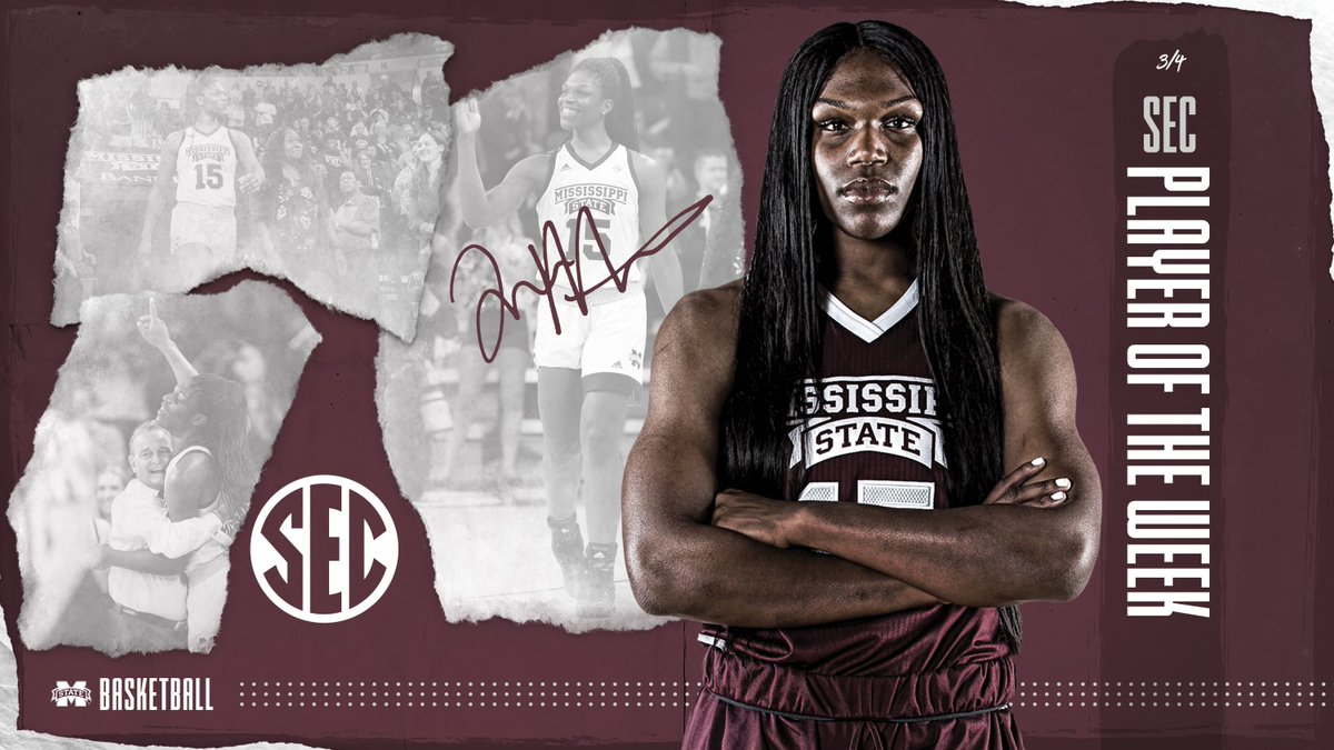 HailStateWBK's tweet image. Setting a new program record with her FIFTH weekly honor of the season, @Teaira_15 is the @SEC Co-Player of the Week!

📰 hailst.at/SECPOW0304

#HailState🐶