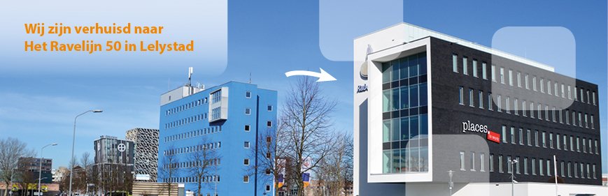 Wij zijn erg blij met ons nieuwe kantoor aan Het Ravelijn 50!