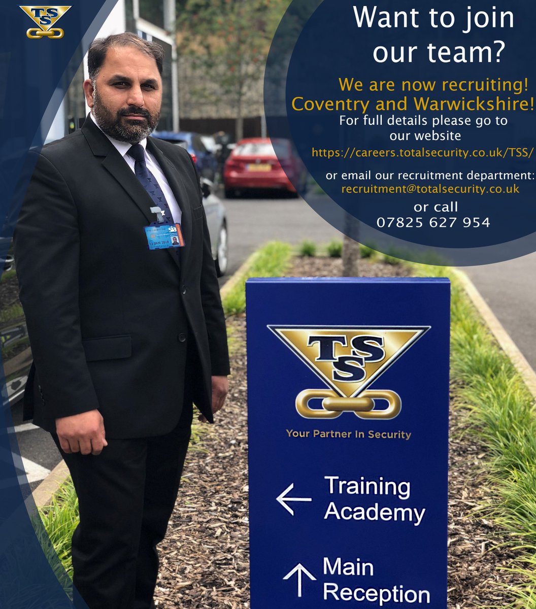 totalsecurity__'s tweet photo. TSS are recruiting in Coventry and Warwickshire!
#securityjob #securityofficer #securitywork #retailsecurity #totalsecurity #tssteam #jobopportunites https://t.co/sgbhttmOWO