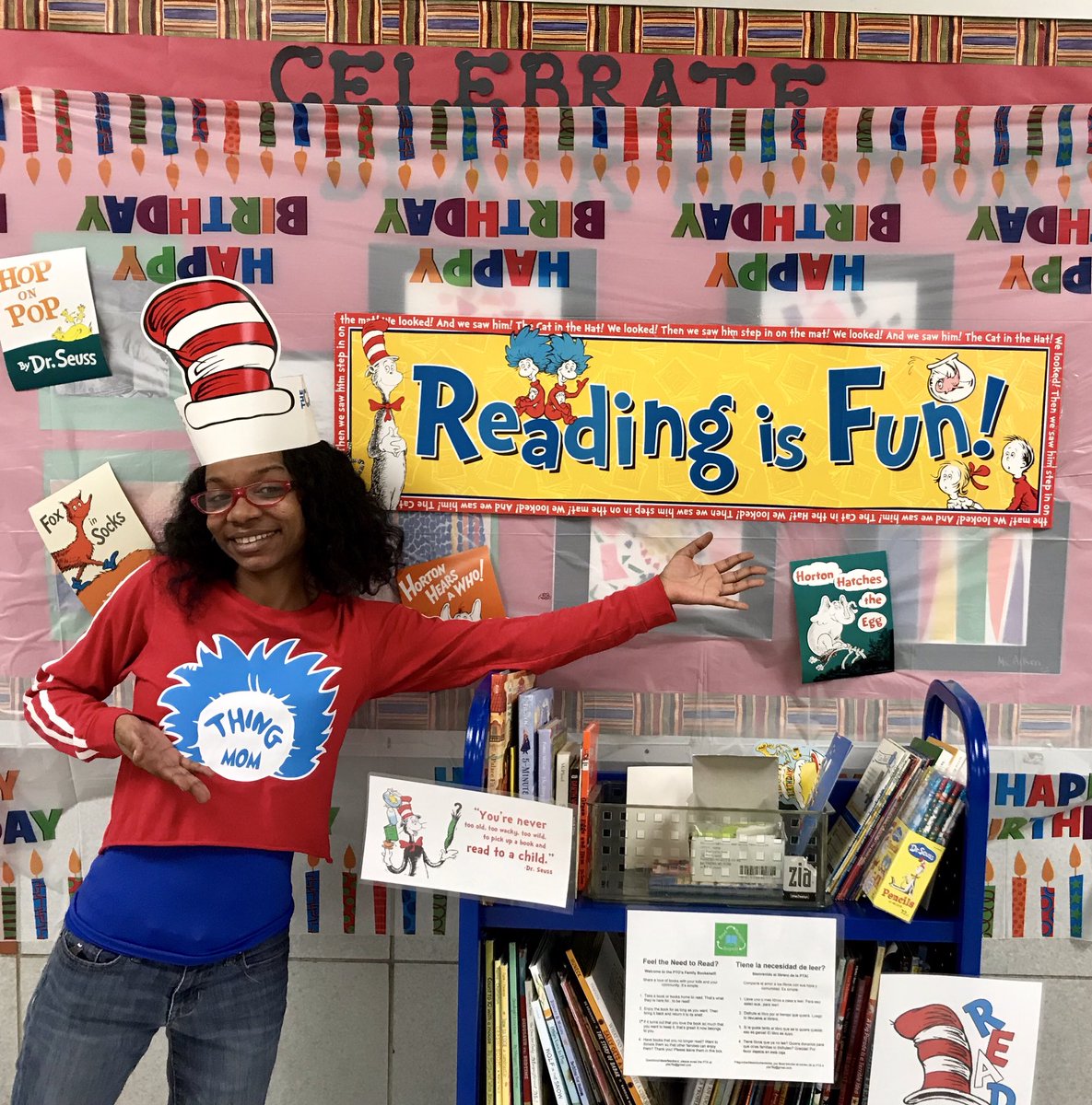 Pta76Q's tweet photo. We had such a great time celebrating Dr. Seuss’ birthday during movie night @PS76Q https://t.co/EK4IXKHiGS