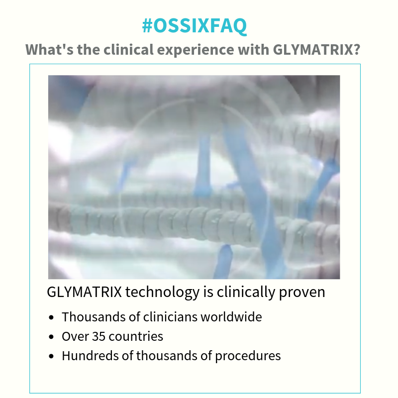 OssixDental's tweet photo. OSSIX FAQ: There is extensive worldwide clinical experience for GLYMATRIX core technology - spanning decades in hundreds of thousands of procedures in over 35 countries.
#GLYMATRIX #OSSIXfaq #OSSIXsuccess #OSSIX #guideboneregeneration #guidedtissueregeneration #GBR #GTR https://t.co/fzfmOxzlFI