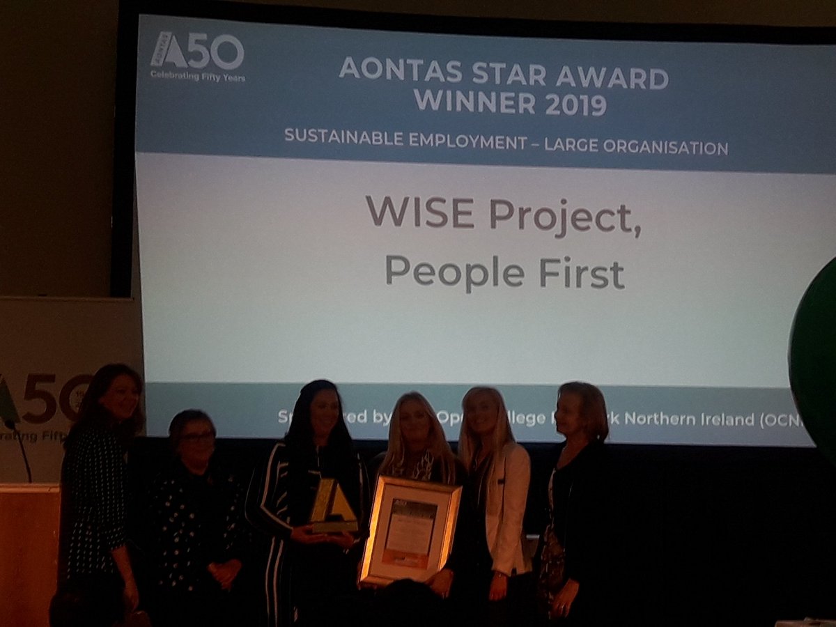 The @ESF_Ireland and @DeptJusticeIRL #CoFunded Gender Equality Project #WISE has just received the #AONTASSTARAward for #SustainableEmployment (Large Organisation) Congratulations to the project 🎉🎉🎉 🇮🇪🇪🇺 #euinmyregion #EveryDayImLearning