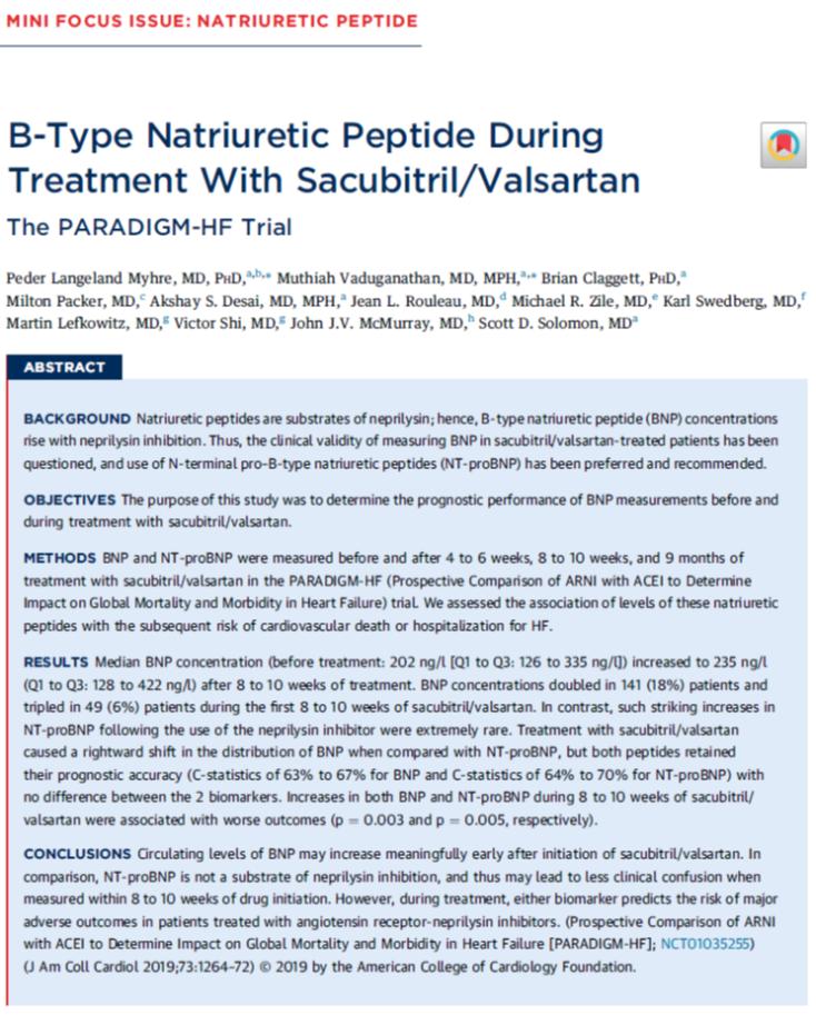 Muthu Vaduganathan Pa Twitter Why Is This Important As Bnp Is A Substrate For Neprilysin The Interpretability Of Bnp In Sacubitril Valsartan Treated Patients Has Been Called Into Question Our Data Suggest That Either