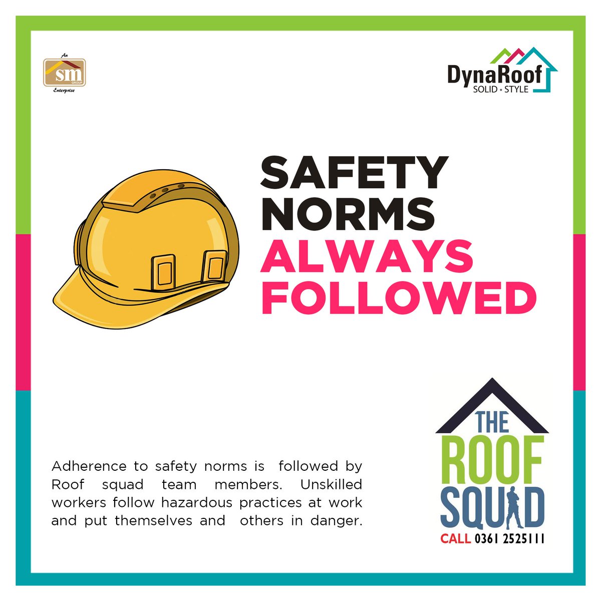 DynaRoofIndia's tweet photo. Safety norms always followed.
https://t.co/Q1ZtuPZzqz

#dynaroof #roofing #roofingcompany #roofingservice #roof #housing #northeast #construction #realestate #buildingmaterials #SMGroup #Assam #anticorrosionsheets #metalroofing #roofers #roofsquad #theroofsquad #safety https://t.co/Ci9s70wFxo