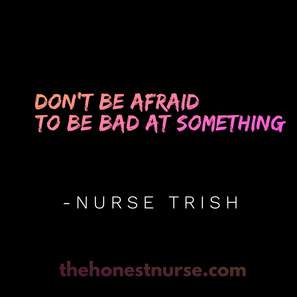 The_HonestRN's tweet photo. Everyone sucks at first. Donβt let that stop you from doing what you wanna do and being who you wanna be. Nobody was born knowing everything and no nurse graduates knowing how to be a nurse.
#thehonestnurse #NurseTrish #nursingstudent #nurselife #newnursegrad #RN #podcasts https://t.co/byEySHDwUn