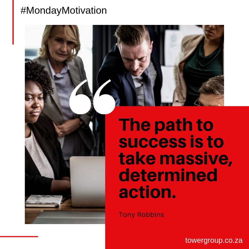 towergrouprec's tweet photo. "The path to Success is to take massive, determined Action." - Tony Robbins

#TowerGroup 
#Recruitment #Opportunities #QuoteOfTheDay #MondayMotivation https://t.co/7bkyBbKv3W