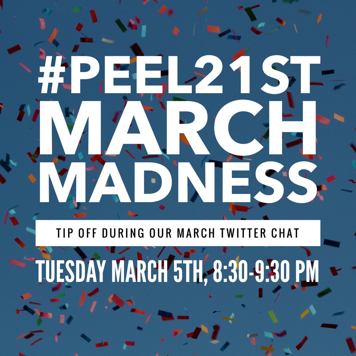 What are you up to tomorrow night #peel21st? Hope you join us for our chat from 8:30-9:30 to Tip Off March Madness appy style. Spread the word cc <a href="/PeelSchools/">Peel District School Board</a>
