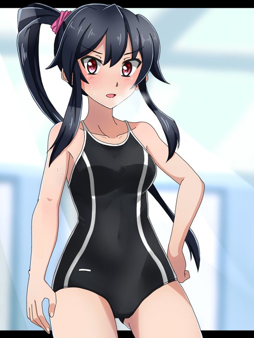 泳いだあと #艦隊これくしょん #艦これ #矢矧 #水着 #競泳水着 https://t.co/4wSEnsaHVp 