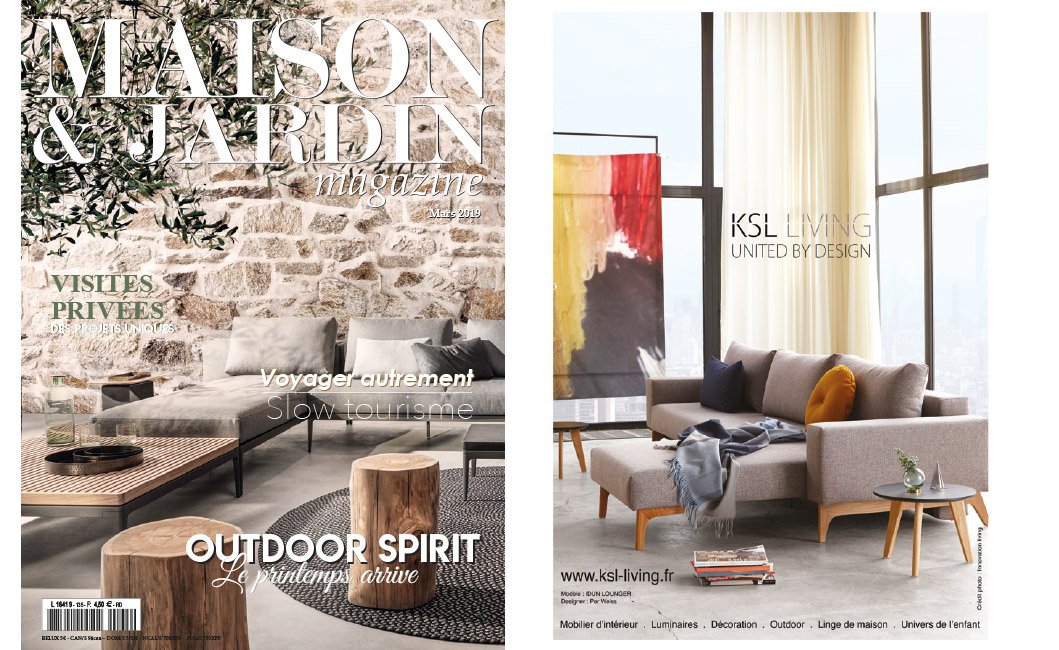 Merci à MAISON &amp; JARDIN MAGAZINE pour la publication de la nouvelle collection de canapés design convertibles INNOVATION LIVING distribuée <a href="/KSL_Living/">KSL-Living</a> dans son magazine de mars 2019
ksl-living.fr/innovation-liv…