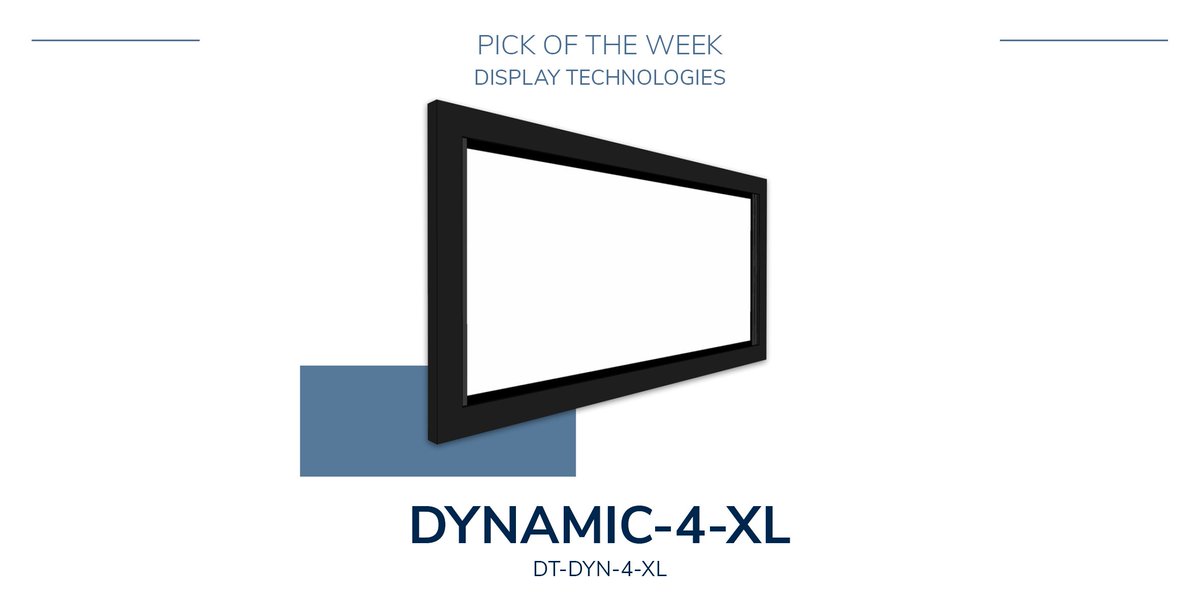 apextech_uk's tweet photo. Dynamic 4-XL Screen from DT is our biggest highlight today!
https://t.co/FFNPHUqiRT
This 4 way masking screen from Display Technologies features Mask Position Logic based control and Whispertec motor technology. 
#PickOfTheWeek #GTUKProducts #DisplayTechnologies #MaskingScreen https://t.co/bAguPLLZw3