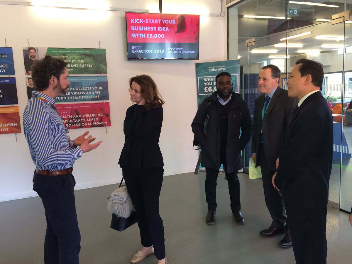 ACEatUEL's tweet photo. MP @GillianKeegan touring @UEL_News Docklands campus and @KnowledgeDockBC #NAW2019 #Blazeatrail https://t.co/eVvsXI2B6p