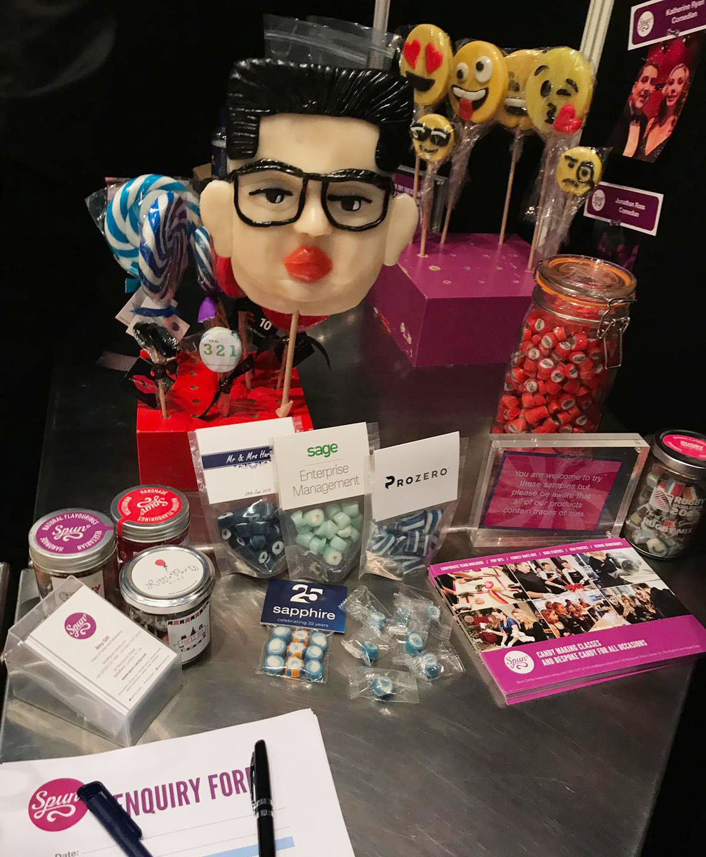 SpunCandyUK's tweet photo. Visit us at @SmmexEvent today (Stand 50) @wembleystadium for a sweet treat after lunch & sample some of our famously delicious handmade candy! π¬π¬π¬
#smmex #merchandise https://t.co/ke36ttpRxW