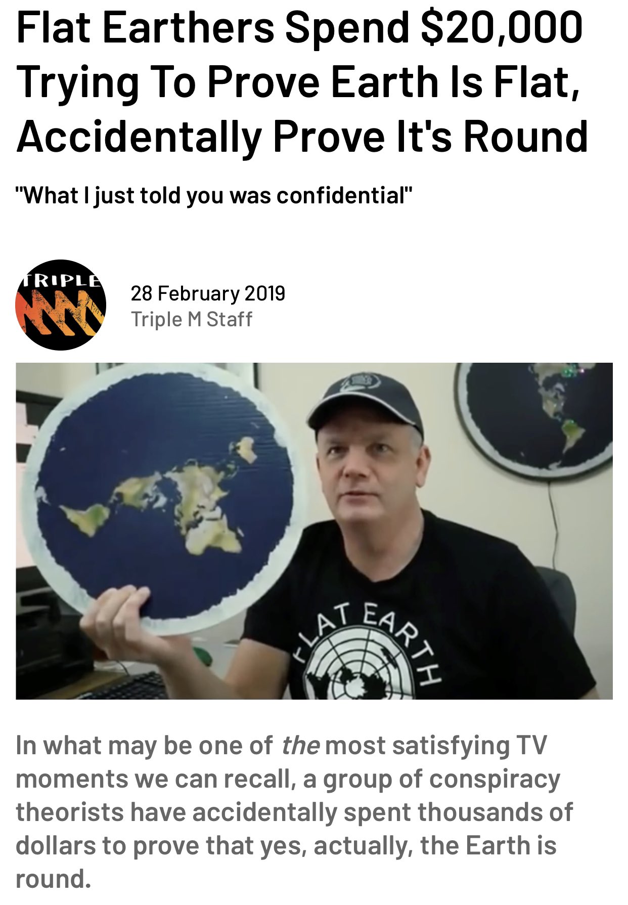 Flat earthers prove the earth is round shop