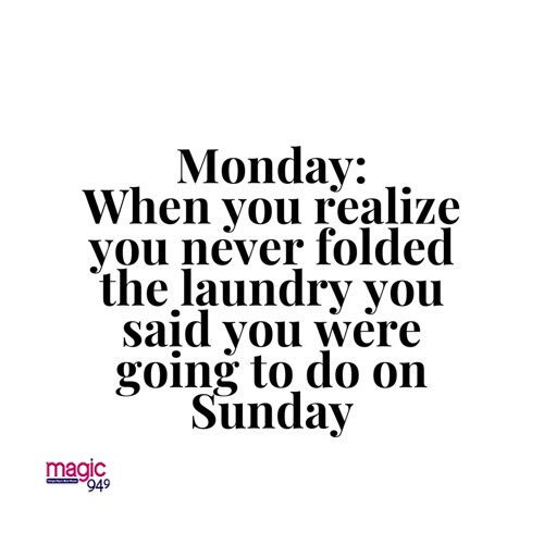 magic949's tweet image. Happy Monday! #mondayproblems #laundry #laundryproblems #itneverends #magic949