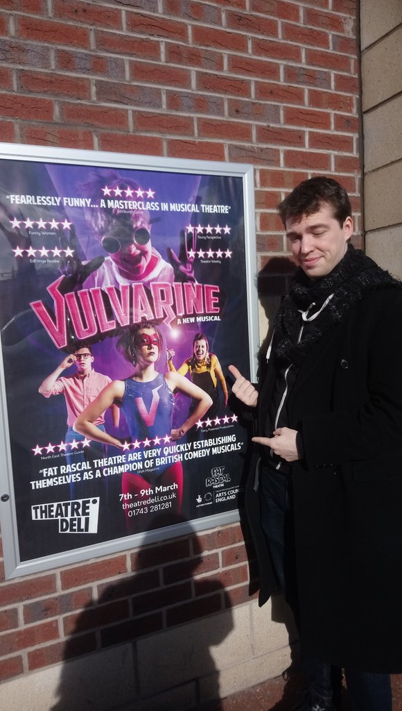 JRingerBeck's tweet photo. Some familiar faces greeting me today while rehearsing for #BoristheMusical - so have a pic of me with my eyes closed
#VulvarineMusical @theatredelishef https://t.co/Pl2IY3qIfk