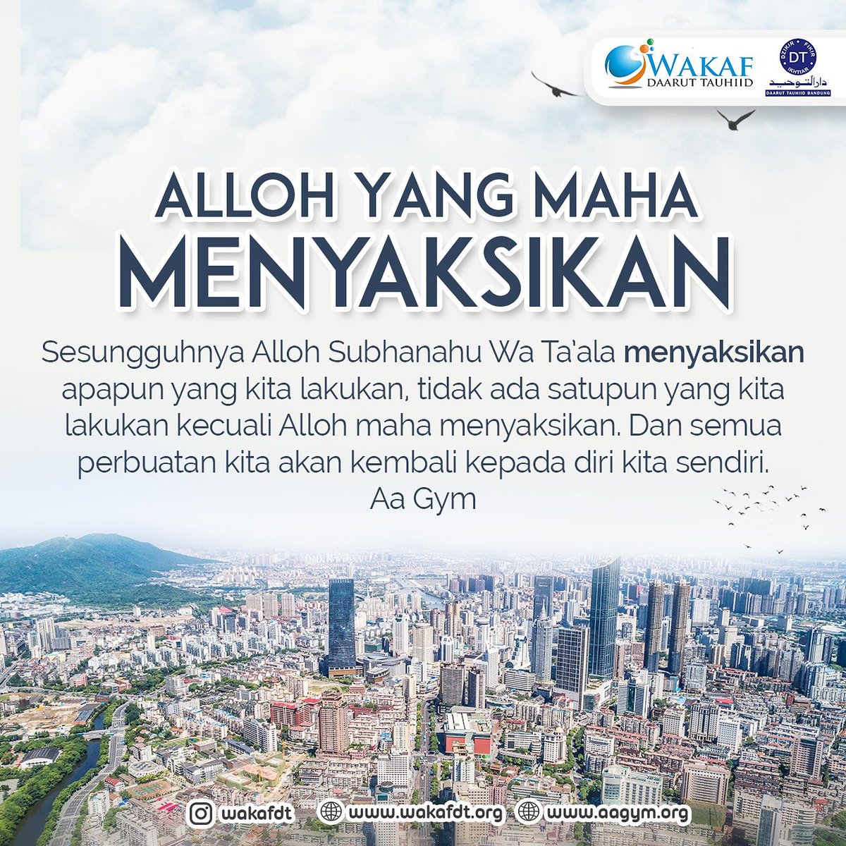aagym's tweet photo. "Barangsiapa yang mengerjakan kebaikan sekecil apa pun, niscaya dia akan melihat (balasan)nya. Dan barangsiapa yang mengerjakan kejahatan sekecil apa pun, niscaya dia akan melihat (balasan)nya pula.” (QS. Al Zalzalah 99 : ayat 7 &amp; 8 ) https://t.co/D45ioPDW4n