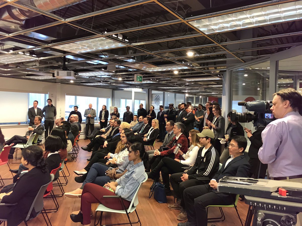 chrismcginn_'s tweet photo. Packed house this morning at @PlanetHatch to hear from @HonAhmedHussen on immigration in Canada and #NB. PH is happy to be a leader in this space as the only designated organization in NB to offer the Startup Visa program #WhyImmigrationMatters @Fton_Chamber https://t.co/Y6sfnTHvP8