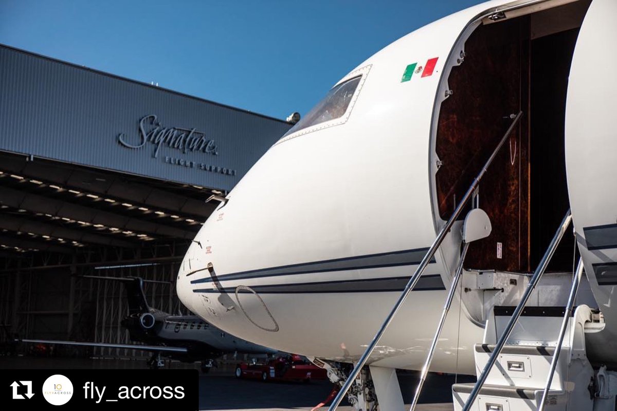 SignatureFBO's tweet photo. Details that matter.. #FlyAcross #SignatureSoars #SignatureFlightSupport #Global5000 #PrivateAviation #Bizjet #Bombardier 📷@Fly_Across a Signature Flight Support location in Toluca, Mexico https://t.co/ONcuqJSoC2