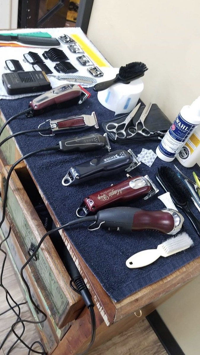 wahlprof's tweet image. The aftermath of a busy Wahl class. What tool do you want to learn most about at a Wahl class in 2019?