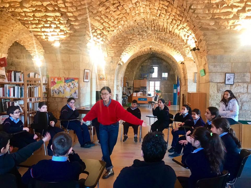 wypi_project's tweet photo. WYPI is also active with the youngest. Here, at deir el Qamar, in the Chouf, with CM2 students, we're trying to interess them to artistic creation 
WYPI c'est aussi l'éveil des plus jeunes à la création artistique: 
Ici, à deir el Qamar, dans le Chouf, avec des élèves de CM2 https://t.co/oFzMldEtp3