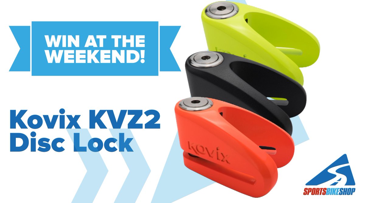 SPORTSBIKESHOP's tweet image. We're giving the gift of security this week with a Kovix KVZ2 disc lock (in your choice of colour) 😁 Just make sure you're following us and retweet this post, and we'll pick a winner on Monday morning at 9am. Want prize info? Course you do! bit.ly/KovixKVZ2 Good luck 🤞