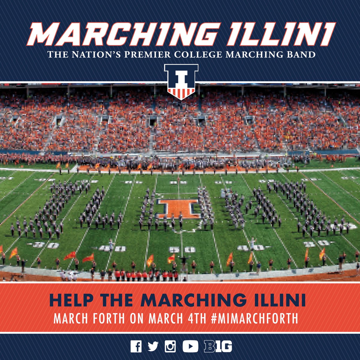 As we March Forth on March 4th, we've been given a match donation of $3,000!

If we raise $3,000, they donate $3,000 = A total of $6,000! #MIMarchForth   

DONATE HERE: with.illinois.edu/2281867-2/?cfp…