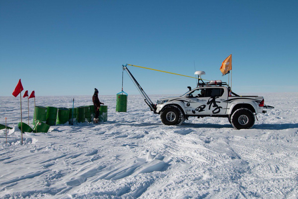 Our vehicles resupply the scientists that live and work at the South Pole, so a snowy winter run to the supermarket isn't going to be a problem… #ExploreWithoutLimits