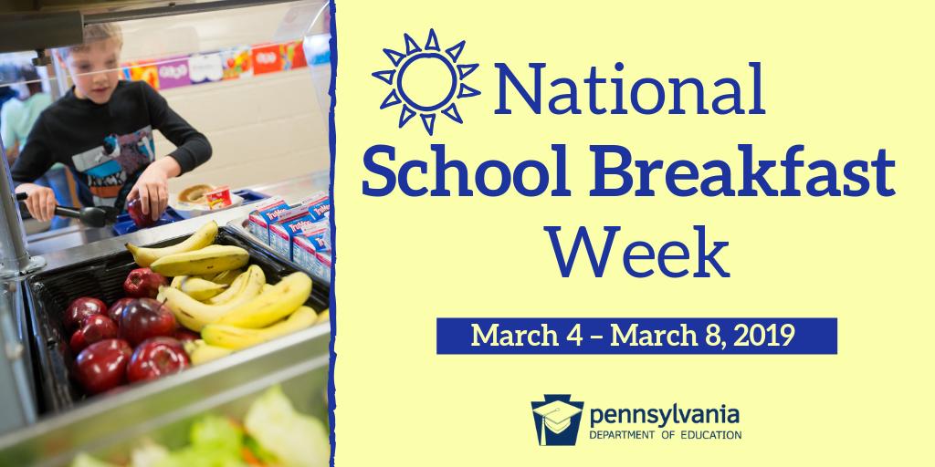 PA Department of Education on Twitter "It’s National School Breakfast