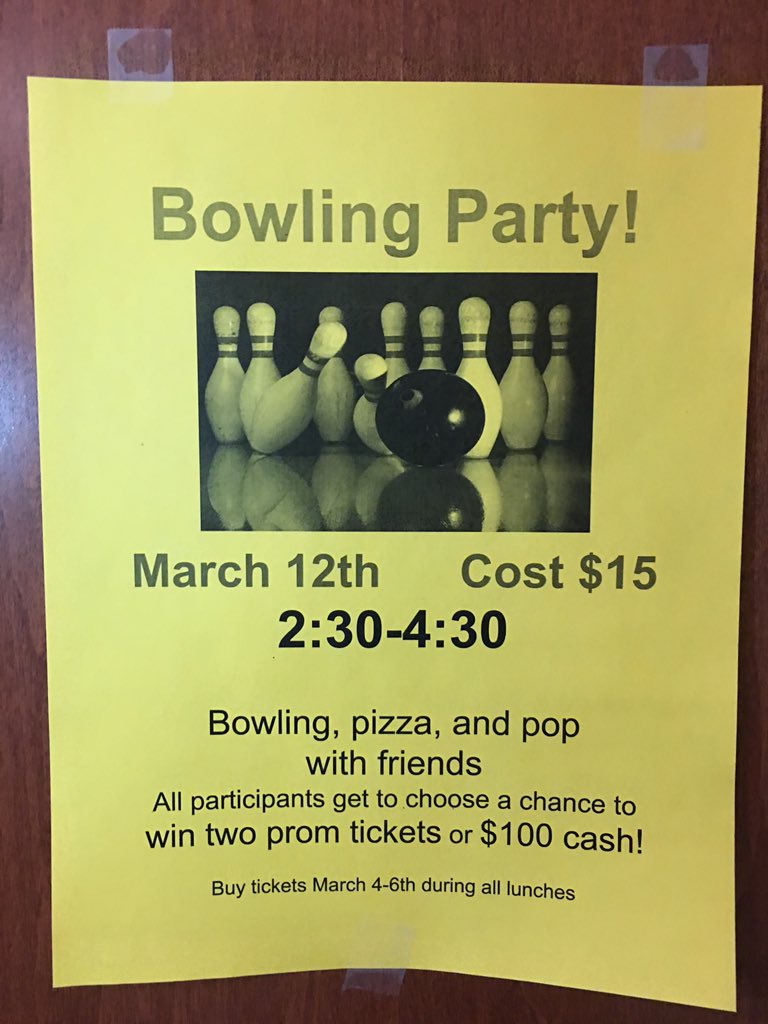 Don’t forget to buy your tickets this week!!🎳