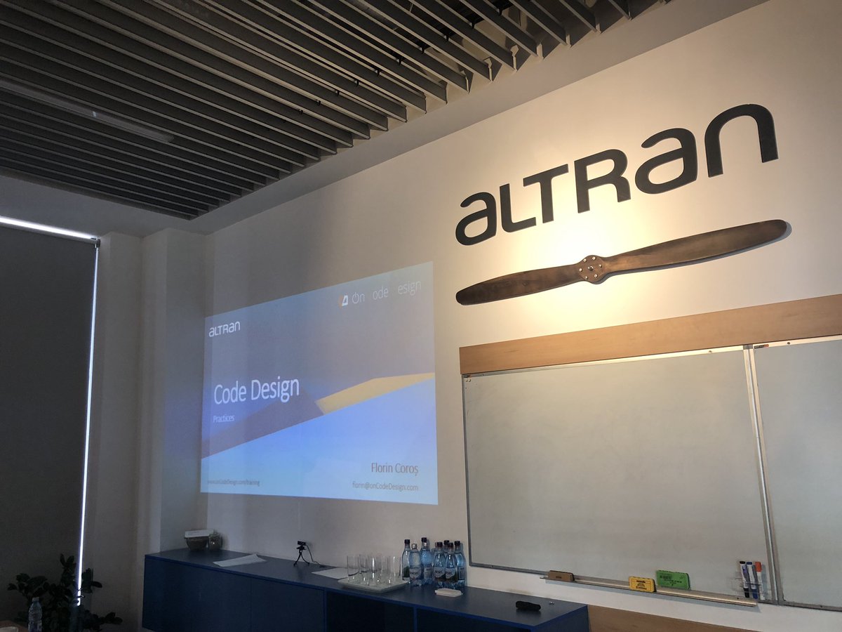florincoros's tweet image. I’m happy to do a new #CodeDesign #training instance, these days, at @Altran_RO Nice to have a challenging audience!