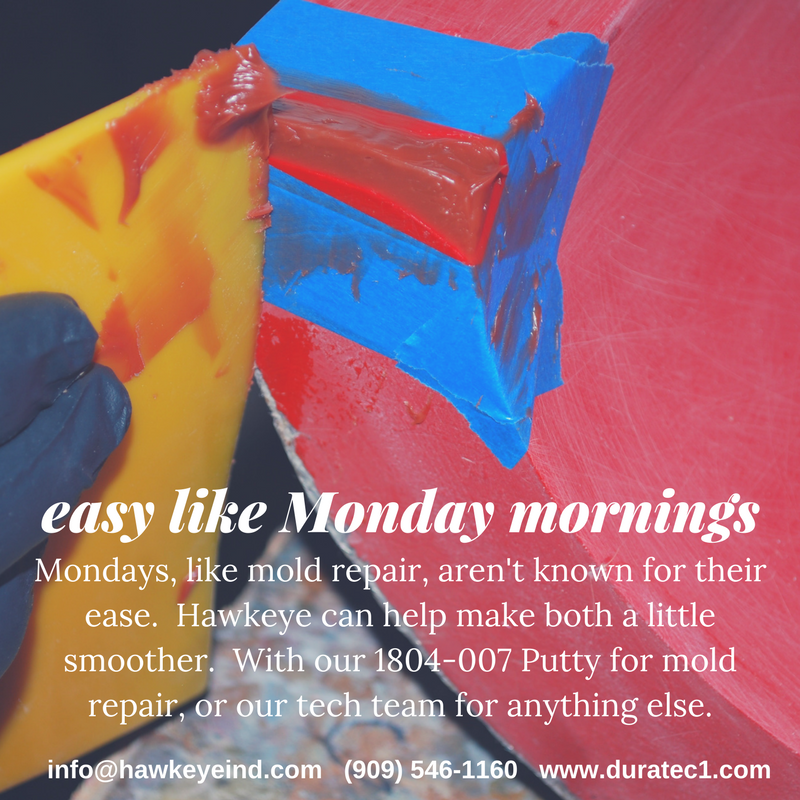HawkeyeInd's tweet photo. Let us help you ease into your week! Reach out to our customer service or tech team at (909)546-1160 with questions on Duratec (like the 1804-007 Mold Repair Putty featured here), Aqua Buff, or Styrosafe products.
#composites #moldrepair #hawkeyeind #aquabuff #duratec https://t.co/3GQbUOGSt1
