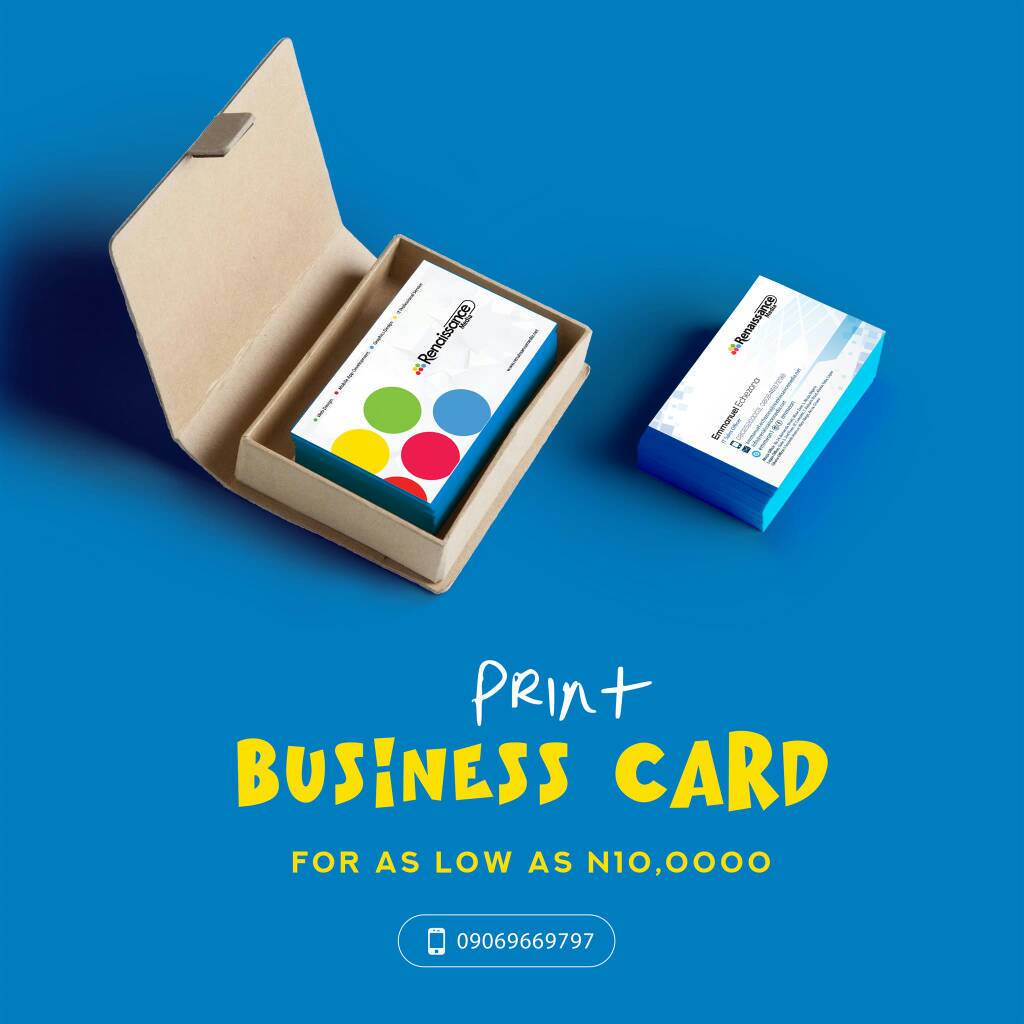 Renaissance247's tweet photo. We stand for excellence, professionalism and quality.

Let us create a unique business card for you.

Send us a DM or call our office line on 09069669797

#digitalmedia #graphicdesign #design #content #marketingtips #contentcreation #businessopportunity #entrepreneurs #branding https://t.co/0PVKrXTt9R