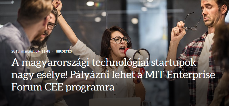 Startups from 👉 #Hungary‼️
You have just a few days to fill out your application form and apply to the <a href="/mitefcee/">MIT Enterprise Forum CEE</a> acceleration program until 10th March 2019
➡️ lnkd.in/gyGJGdw ⬅️

Read article: bit.ly/2NHiUdx