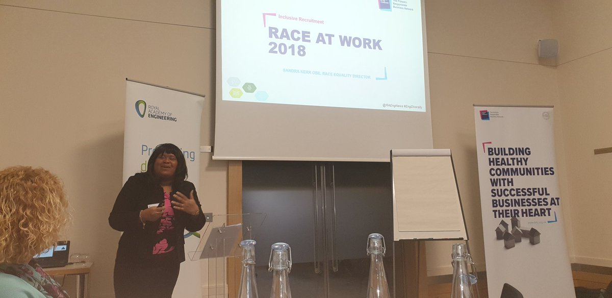 BolaRAEng's tweet photo. Kicking-off our inclusive recruitment workshop with @SandraKerrBITC @stancumonica 'Inclusive recruitment starts at the point of job design, not attraction...' @RAEngNews @Science_Council #EngDiversity https://t.co/RtHCMij2or