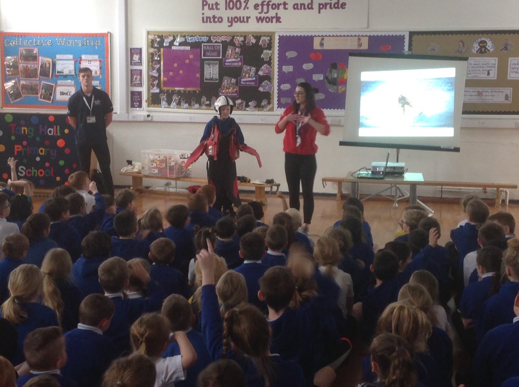 <a href="/RNLI/">RNLI</a> <a href="/RnliLGYorks/">RNLI LifeguardsYorks</a> teaching us what they do to keep us safe at the beach. Check out our jet ski driver and our lifeguard! Looking good boys!