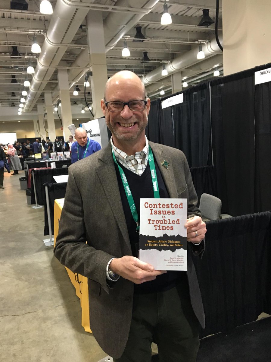 ContestedIssues's tweet photo. Why is @gavinhenning all smiles at #ACPA19? Check out his #CITT Chapter 20 essay & explore how we can 'deconstruct' assessment to measure AND foster social justice on campuses to find out! #contestedissues #troubledtimes #equitycivilityjustice #stylus #baxtermagolda https://t.co/20KhOk08xZ