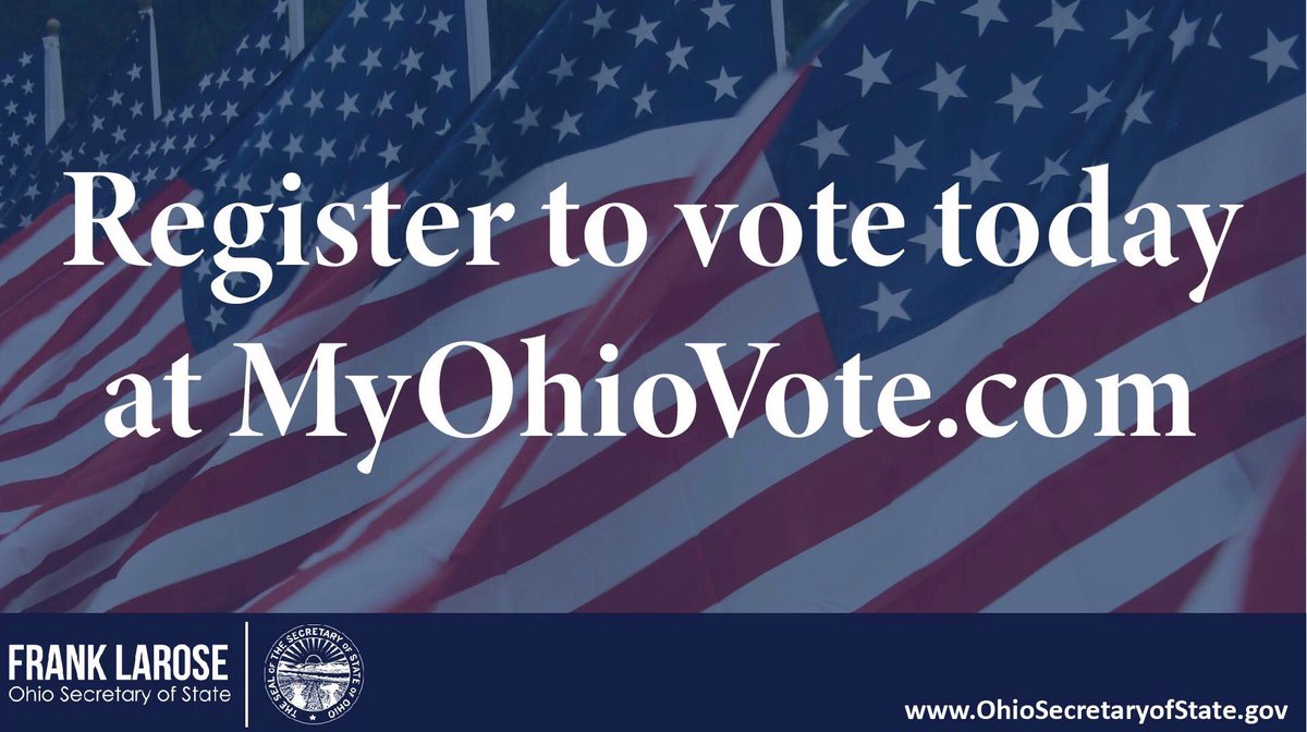 It is easier than it’s ever been to vote in Ohio. 

You have 35 days to register so you can vote in the spring election. Make your voice heard! Register online at MyOhioVote.com 🗳🇺🇸