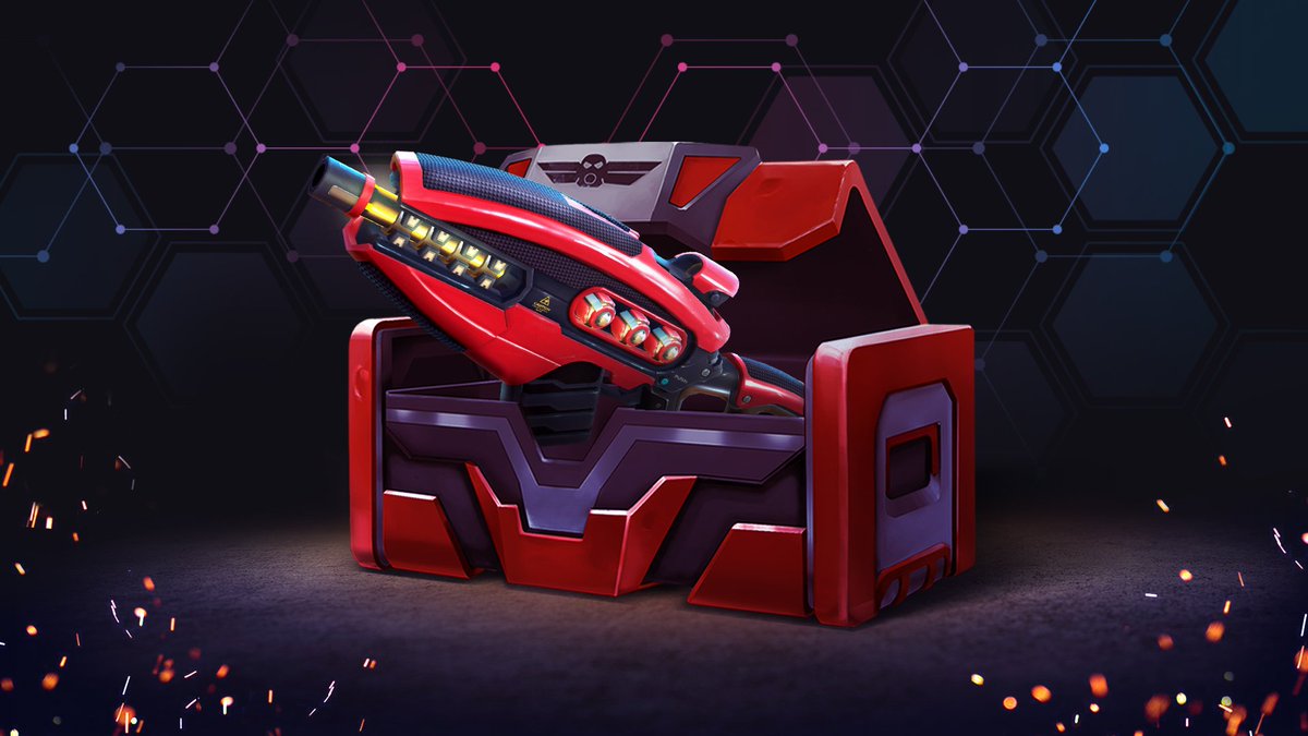 godsofboom's tweet photo. SUNBURST IN BATTLE CASES🔥 SUNBURST is available in Battle Cases right now! This assault rifle has a unique perk: it fires explosive rounds that deal AOE damage upon impact. Just open enough cases and Sunburst fragments are guaranteed. Don’t waste a minute and get 'em #gunsofboom https://t.co/cbWeMLB7GM