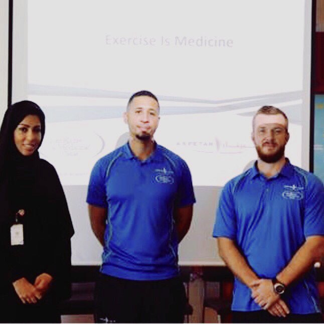 NamatQA's tweet photo. The Exercise Medicine department of @Aspetar conducted a seminar on Exercise &amp; Nutrition” event was held at Qatar Financial Center and Qatar National Library aim of the activity was to increase employees’ awareness levels on modalities of enhancing their healthy active lifestyle https://t.co/tnvt5pk9K1