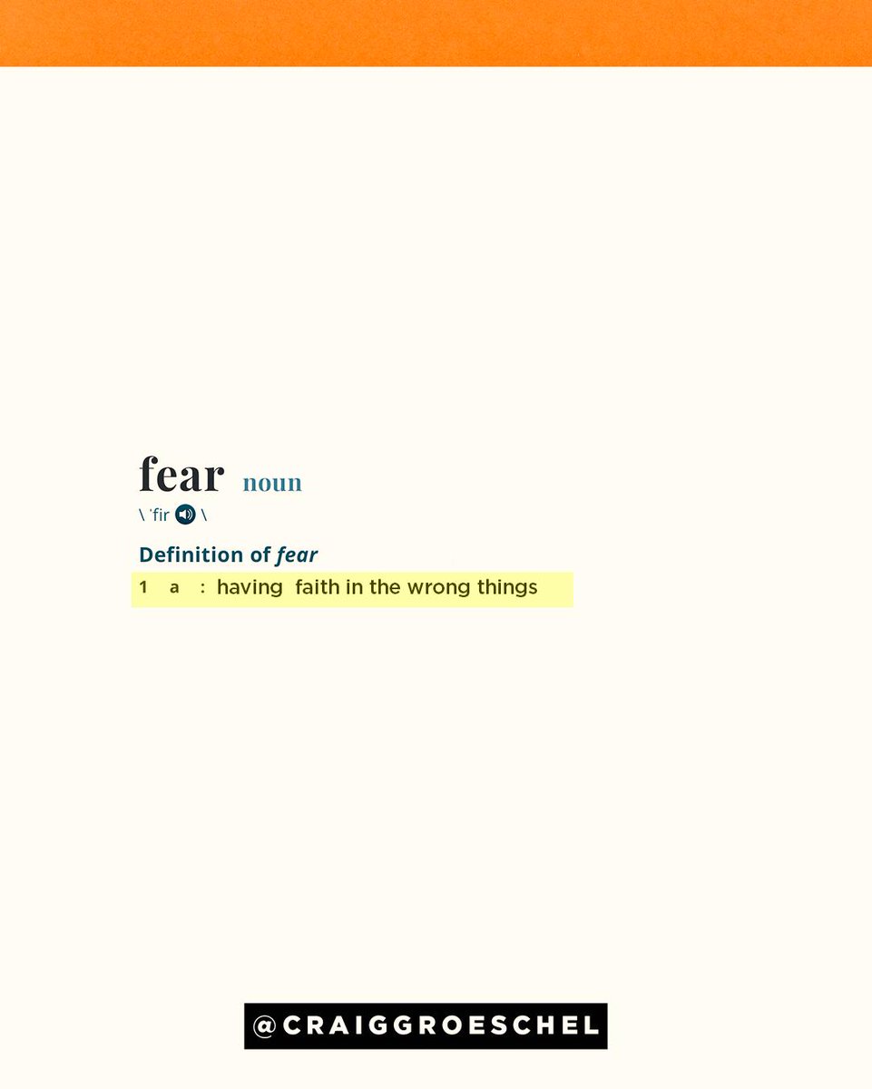 craiggroeschel's tweet photo. Fear is placing our faith in the worst-case scenario. FAITH is trusting in the One who holds all things together. "God is before all things, and in him all things hold together." -Colossians 1:17 https://t.co/6uTPTnUlGM