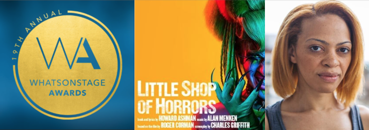 Winning <a href="/WhatsOnStage/">WhatsOnStage</a> Awards for Best Musical Revival, Best Set Design and Best Poster is Little Shop of Horrors <a href="/OpenAirTheatre/">Open Air Theatre</a> with our superstar <a href="/RJsongbird/">Rosalind James</a> #WOSAwards #LittleShopOfHorrors #TeamWintersons