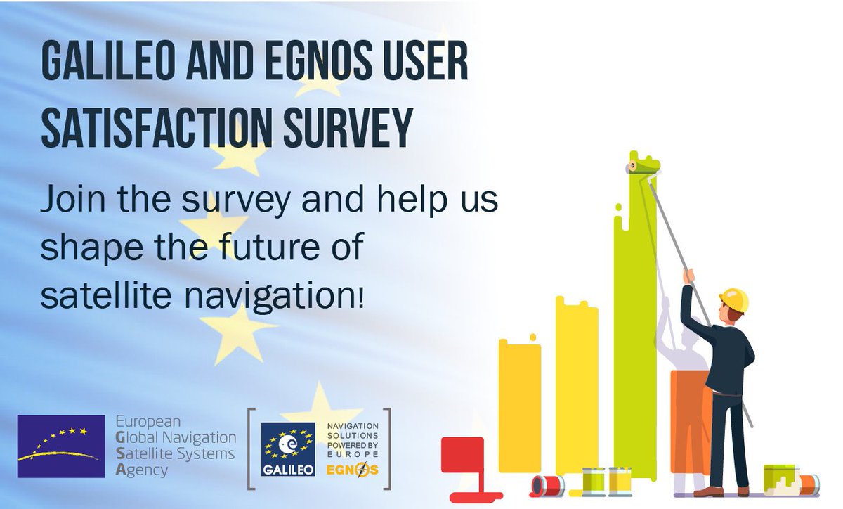 Help us ensure to end users that future evolutions of #Galileo &amp; #EGNOS systems continue to meet users’ needs: participate in our 2018 User Satisfaction #Surveys, it only takes 5 minutes to help us shape the future!
gsa.europa.eu/newsroom/news/…

#UseGalileo #GNSS #EUSpace <a href="/spaceopal/">Spaceopal</a>