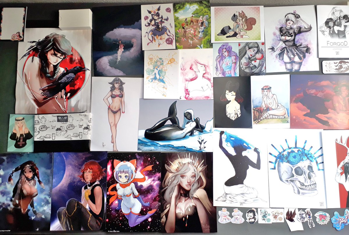 Kuro_brokenpen's tweet photo. I spent waaay to much money for amazing art this Sunday at #MostiCon xD (T.T)
Check out all of these amazing artists:
(The ones with Twitter:)
@chibikurai
@supaluilusHQ
@CatharsisGaze
@neophobica
@valetta_art
@ZWEZKA
@TuIsabellaArt https://t.co/p4A3qfRy87