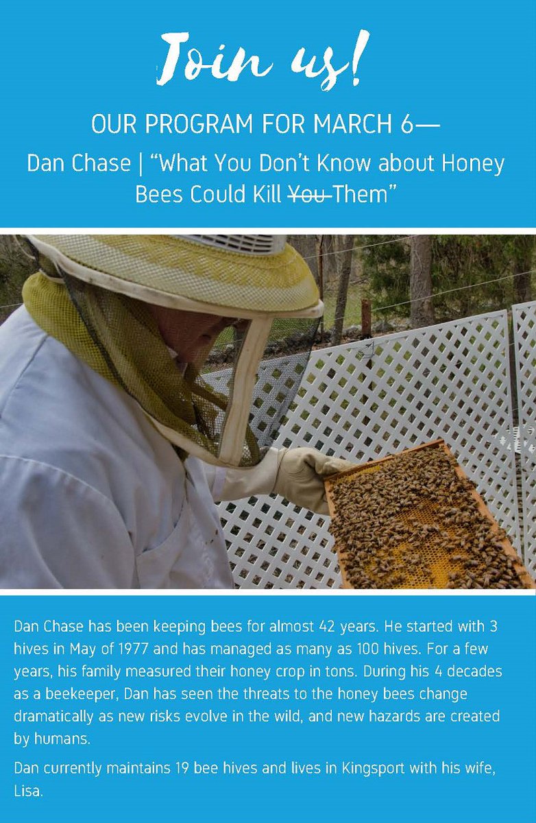 See what bees can do for you! Join us on Wednesday for another interesting program.