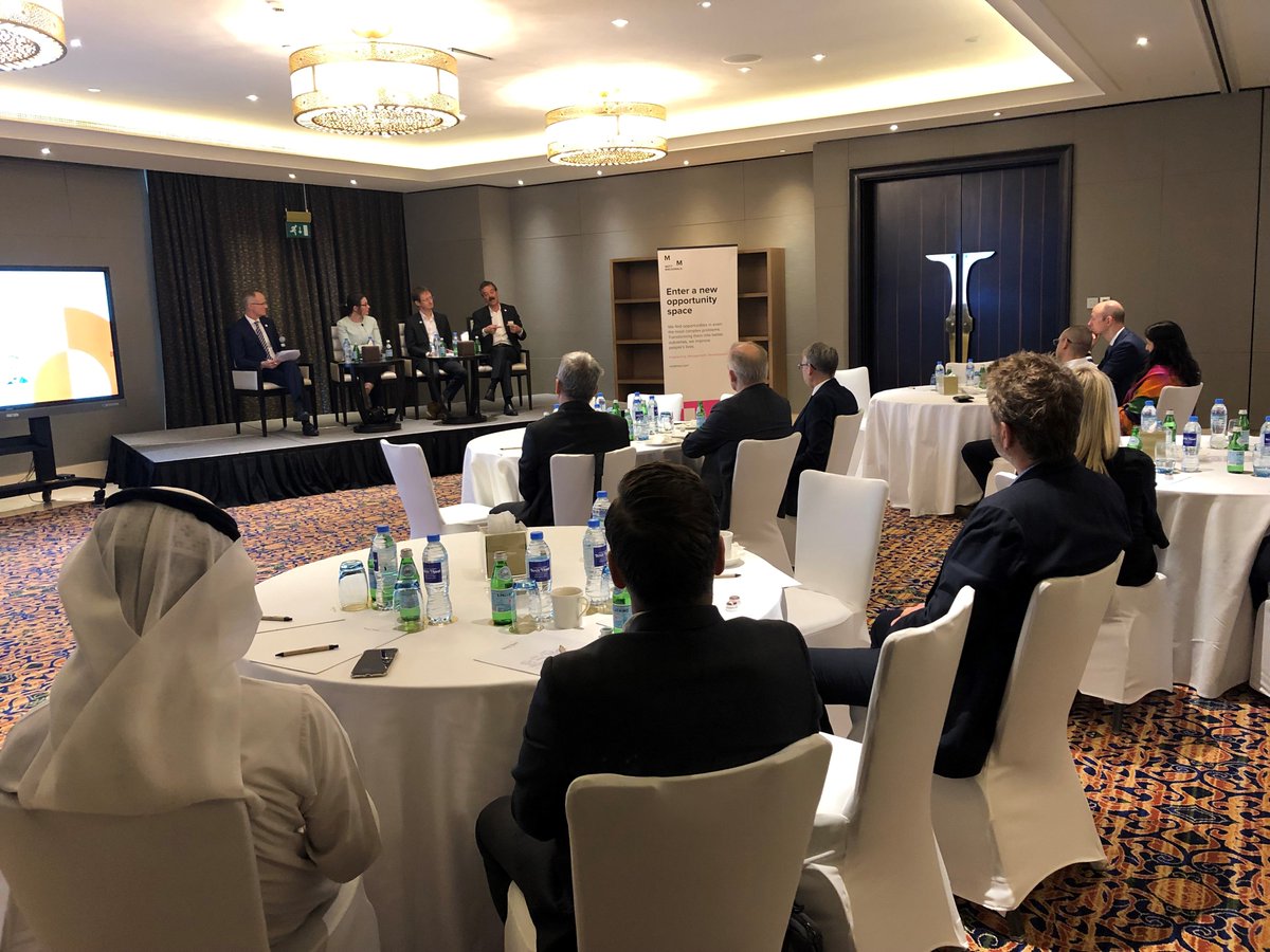 MottMacDonald's tweet image. Our #FutureWeek in the UAE began today with a panel discussion led by our regional general manager @chrisbseymour with Richard Shennan, Clare Wildfire and @GlennLyons2 focusing on the opportunities and challenges facing decision makers in a rapidly changing world.