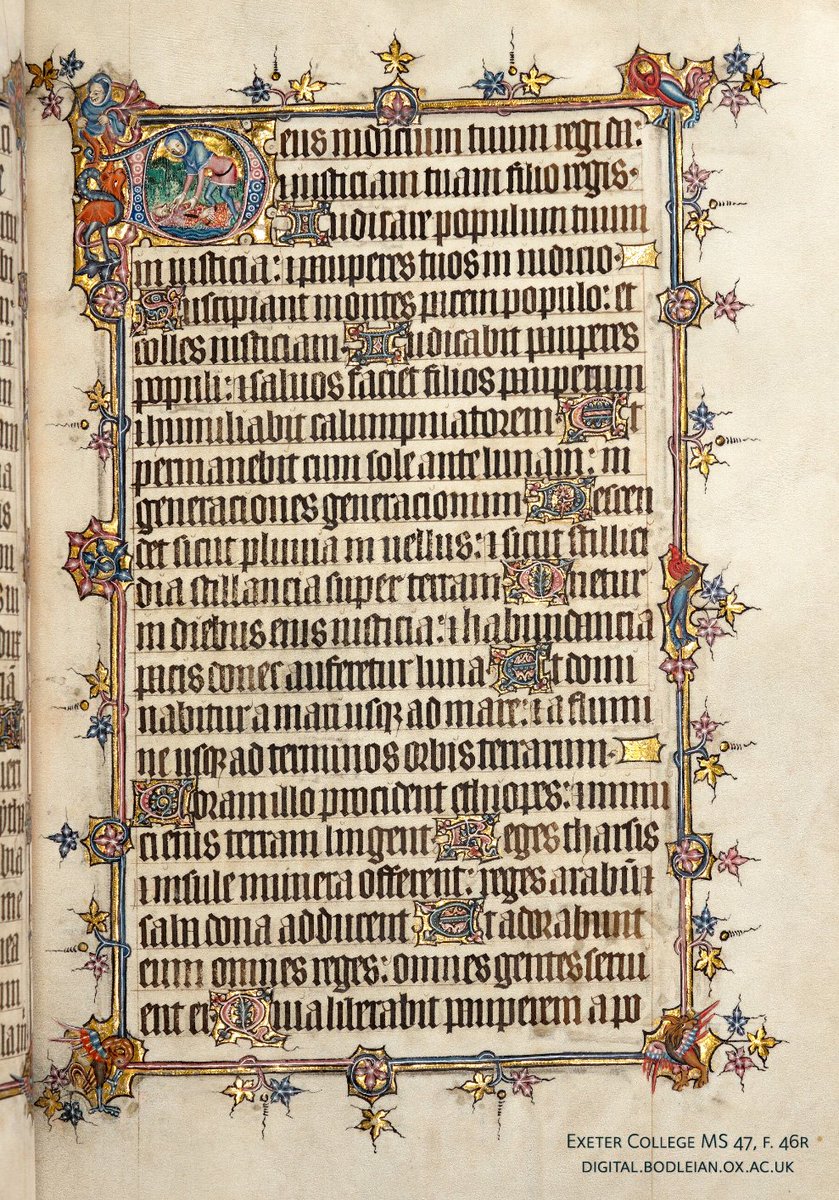 Illuminated page from a medieval psalter.