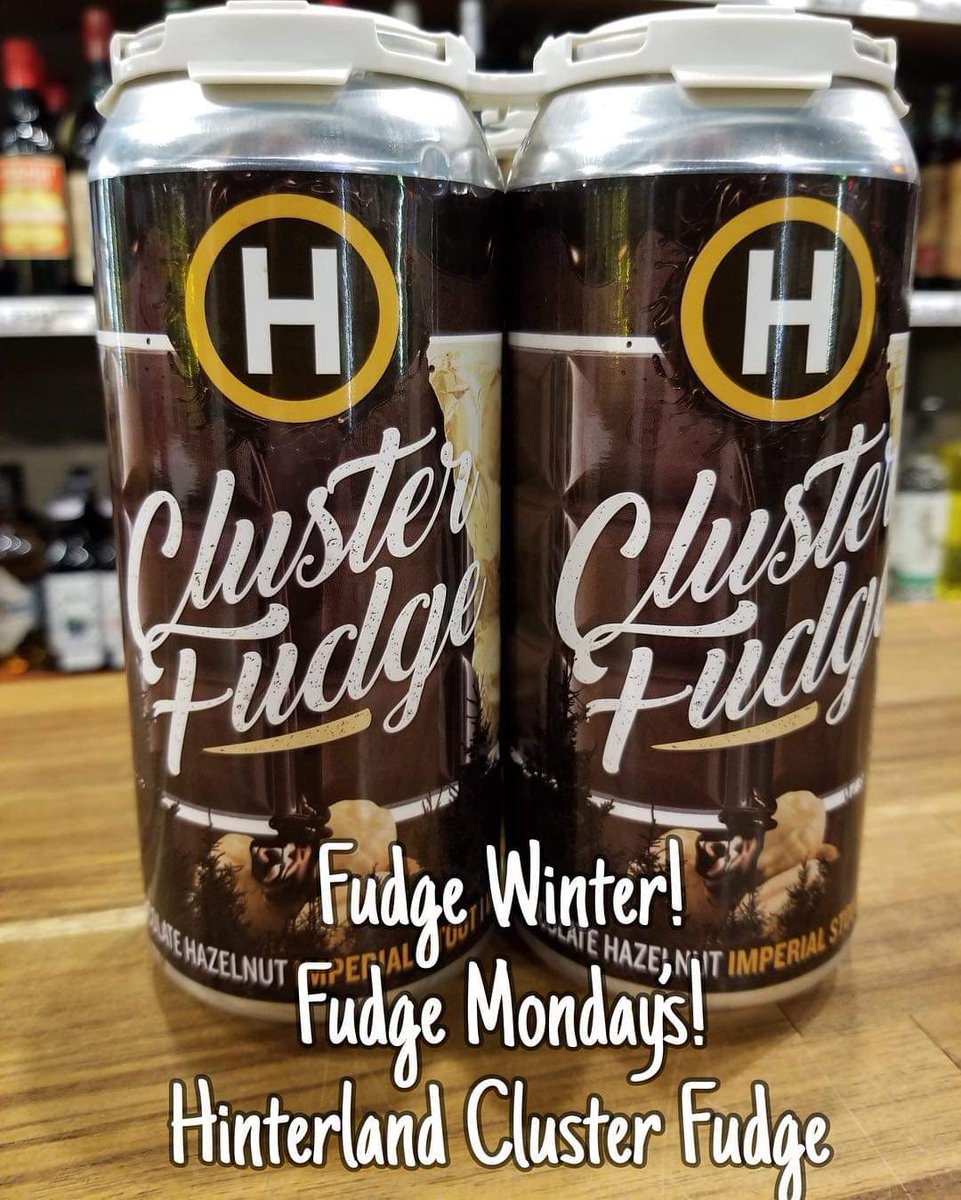 starliquorWilly's tweet photo. Fudge it all! @hinterlandbeer Chocolate, Hazelnut Imperial Stout: Cluster Fudge is now in stock. Fight off those yucky Winter/Monday blues with a little delicious happiness. We open at 10am daily. #fudgeitall #clusterfudge #hinterlandbrewery #winterblues #willystreet #madisonwi https://t.co/InfMFtdeGD