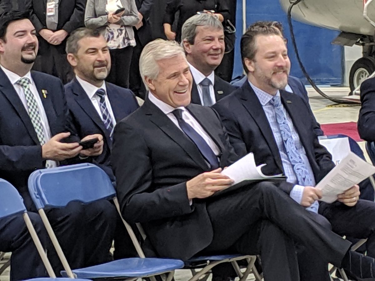 PremierofNL's tweet photo. Proud to join @SeamusORegan to announce @PALaerospace has been awarded a $128M contract to provide national surveillance service @FishOceansCAN for many years to come. This is innovation &amp; job creation. Congratulations to @PALaerospace! #GovNL https://t.co/cwTDeQxHwP