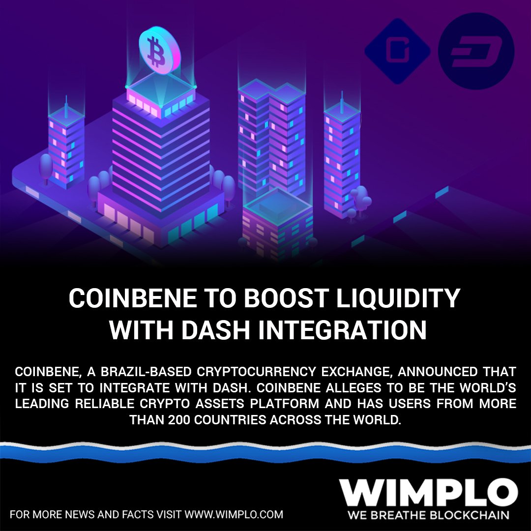 thewimplo's tweet photo. COINBENE TO BOOST LIQUIDITY WITH DASH INTEGRATION
For latest news, visit:https://t.co/MzU9l8Tuk6
#btc #bitcoin #blockchain #blockchaintechnology #altcoin #bitcoinnews #blockchainnews #trading #stockmarketing #wimplonews #wimlpo #altcoinnews #cryptocurrency #cryptonews #MAS https://t.co/rxRR7hpdWJ