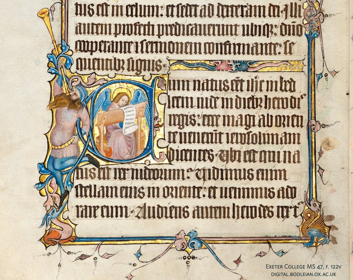 Detail of a page of a decorated medieval psalter.